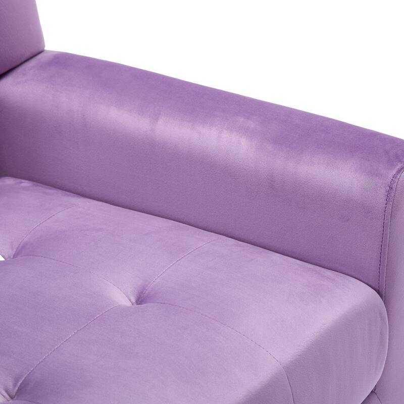 Modern Tufted Wingback Accent Chair Linen/Faux Leather/Velvet Armchair