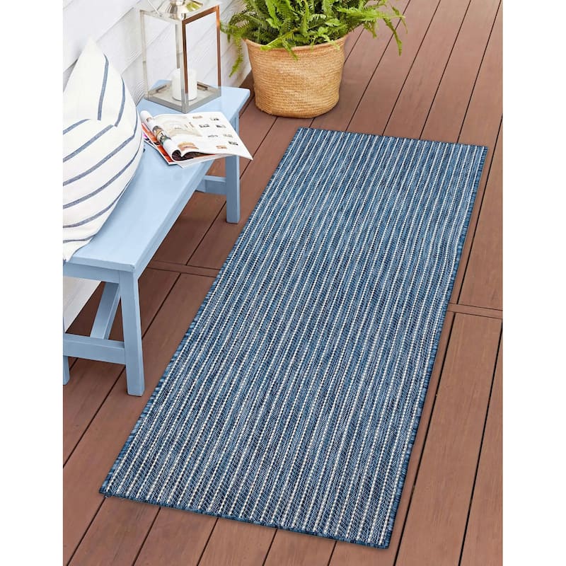 Liora Manne Carmel Textured Striped Indoor/ Outdoor Area Rug
