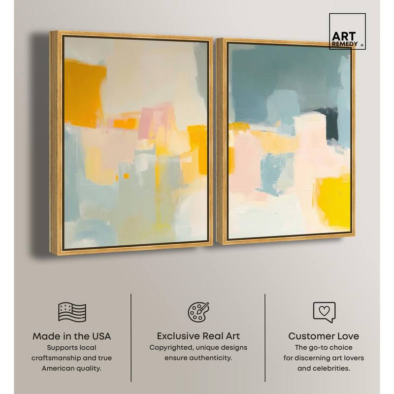 Ocean of Suns I Canvas Set of 2 by Art Remedy