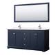 Option Dark Blue, Chrome Trim,Carrara Cultured Marble Top