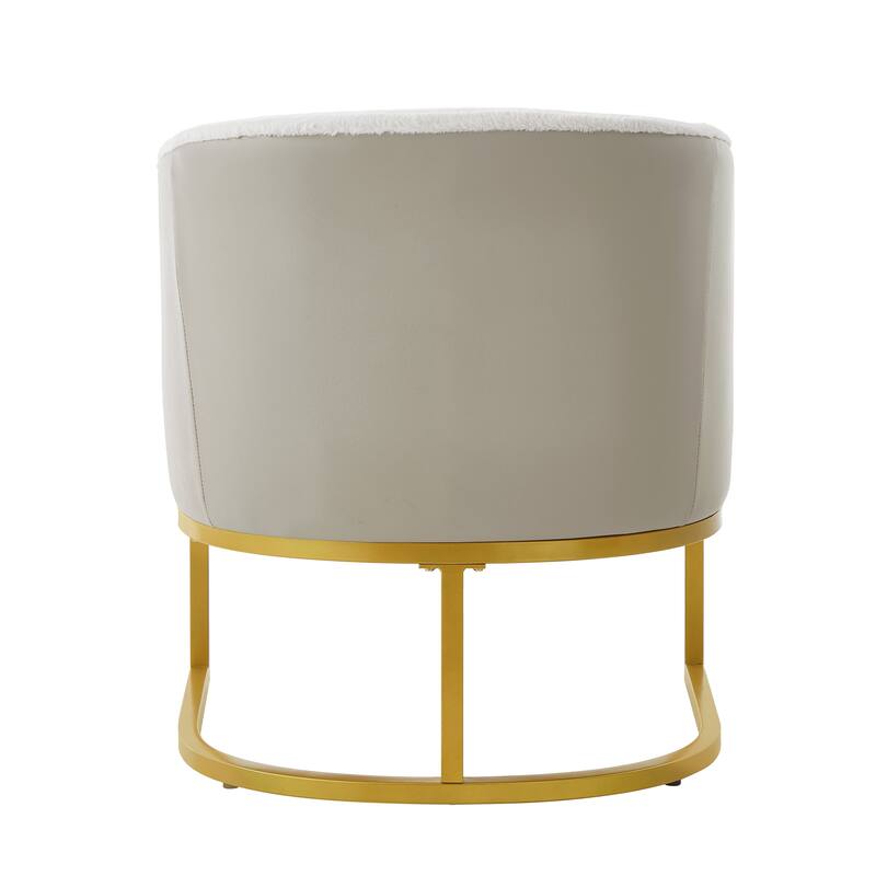 Christopher Knight Home - Modern Upholstered Accent Chair with Gold Metal Frame