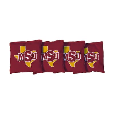 Midwestern State MSU Mustangs Red Cornhole Bags