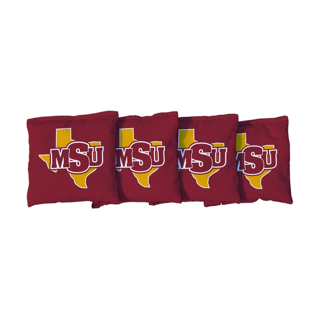Midwestern State MSU Mustangs Red Cornhole Bags