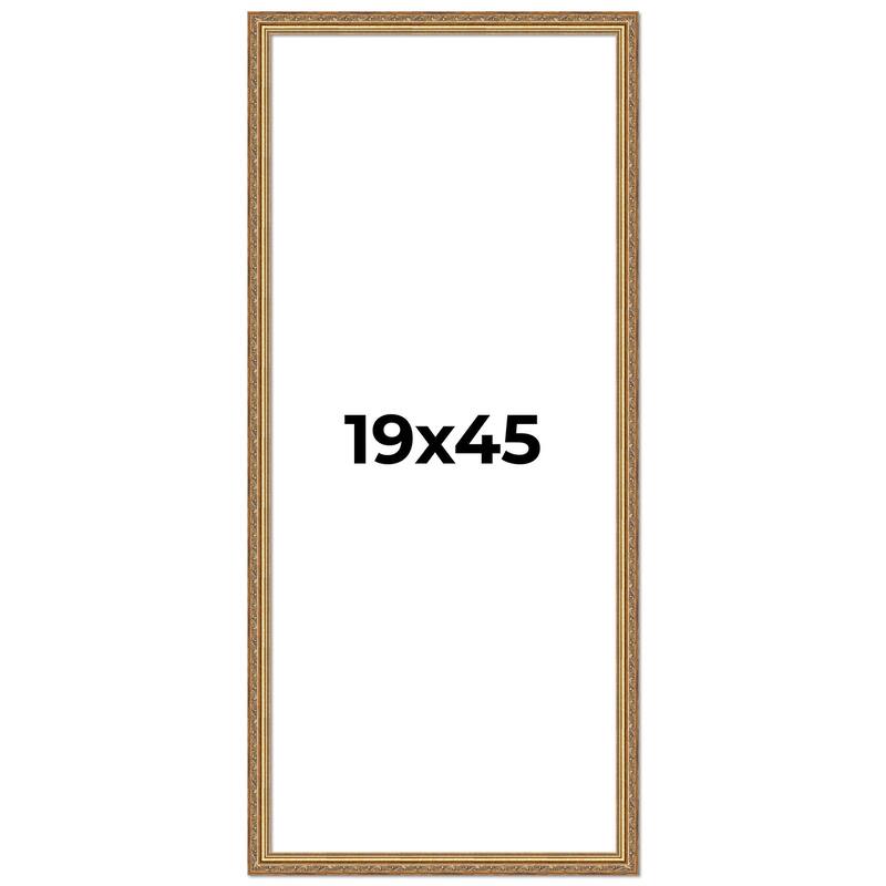 19x45 Frame Red Solid Wood Picture Frame Width 1.75 Inches | Interior Frame Depth 1 13/16 Inches