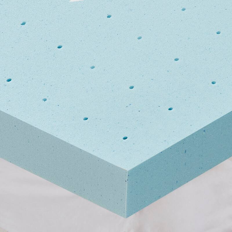 Hypoallergenic 3" Gel Memory Foam Mattress Topper with Removable Cooling Cover