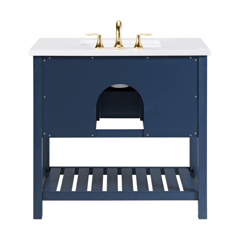 Monterey 37" Farmhouse Single Bathroom Vanity with Top