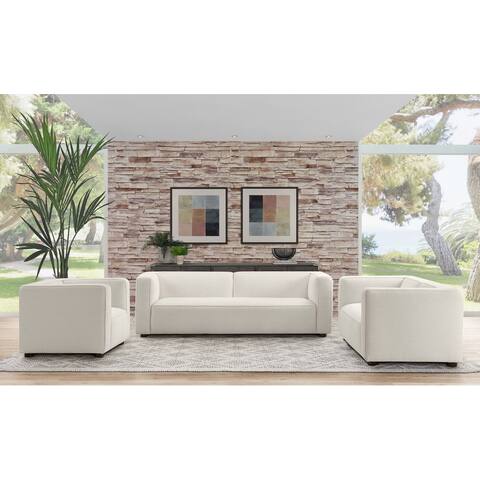 Abbyson Otto 3 Piece Stain Resistant Fabric Living Room Set