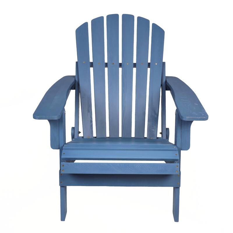 Wooden Outdoor Folding Adirondack Chair with Pre-Assembled BackRest & SeatBoard, Wood Patio Chair for Garden Backyard Porch