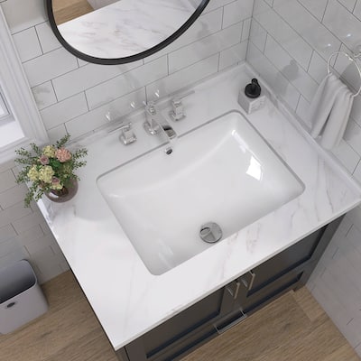 21" X 14 3/4" Vessel Sink Rectrangle Undermount Bathroom Sink With Overflow - Rectrangle Undermount Bathroom Sink101