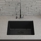 preview thumbnail 10 of 8, Lexicon Undermount Quartz 23 Inch Single Bowl Kitchen Sink Kit