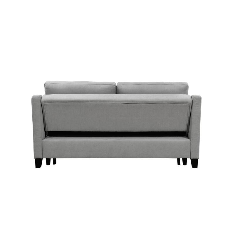 3 In 1 Modern Convertible Sleeper Sofa Bed, Loveseat Futon Sofa Couch W/Pull out Bed and Reclining Backrest