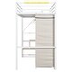 preview thumbnail 30 of 34, 2 Color 70"High Metal Full/Twin Size Loft Bed with Large Wardrobe and Storage Staircase