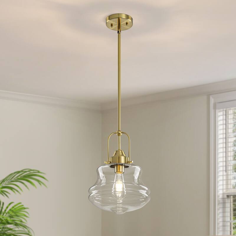 Starsky 1-Light Farmhouse Schoolhouse Single Pendant