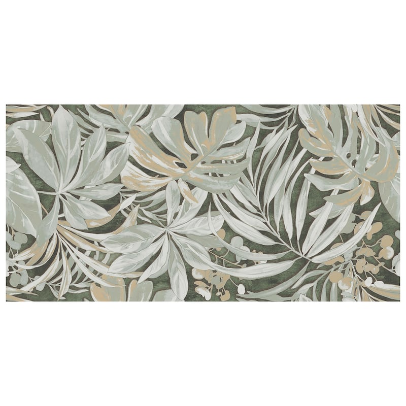 Merola Tile Parete Tropici Green 23-1/2" x 47" Porcelain Floor and Wall Tile
