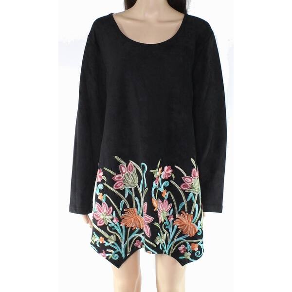 Shop Radzoli Womens Sheath Dress Black Size Xl Velvet Floral