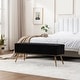preview thumbnail 40 of 92, Velvet Storage Ottoman Bench with gold legs and Nailhead Trim for Bedroom/End of Bed/Entryway/Window