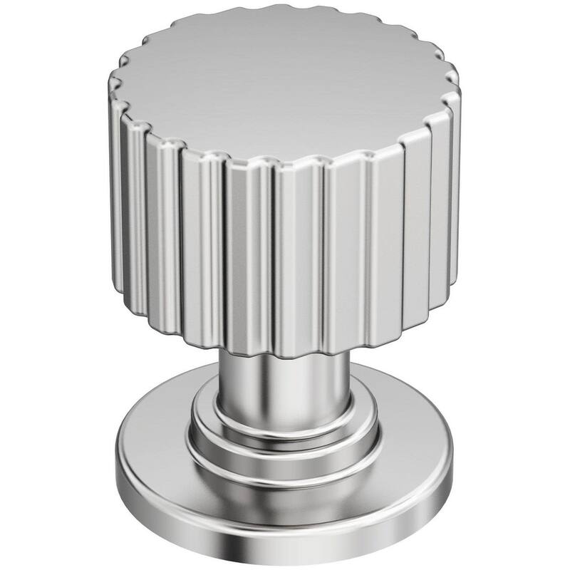 Amerock BP37640 Ballard 1" Fluted Mushroom Cabinet Knob - Polished Chrome