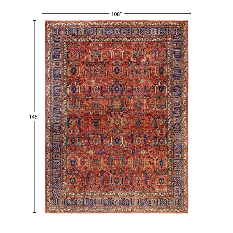 Serapi One-of-a-Kind Hand-Knotted Area Rug - Red - 9' 0" x 12' 1"