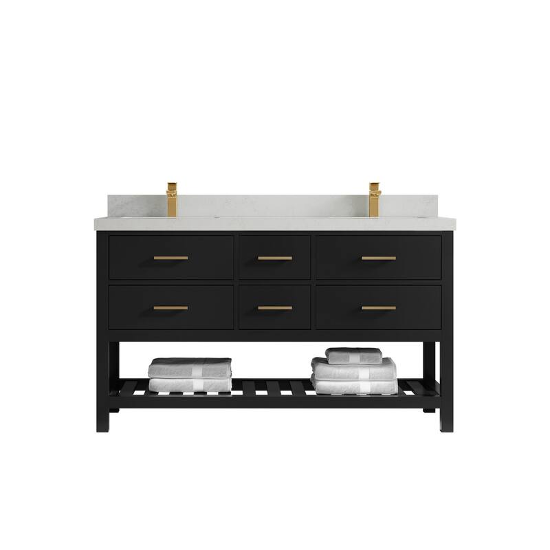 Willow Collections 60 in. W x 22 in. D Parker Double Sink Bathroom Vanity with Countertop