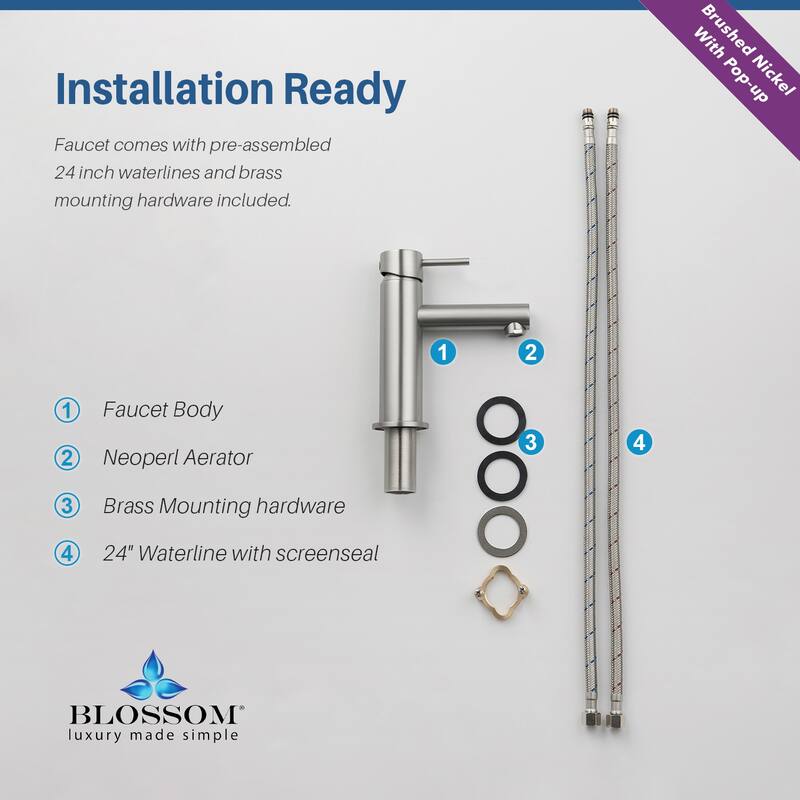 Solid Brass Leed Free Single Handle Bathroom Faucet
