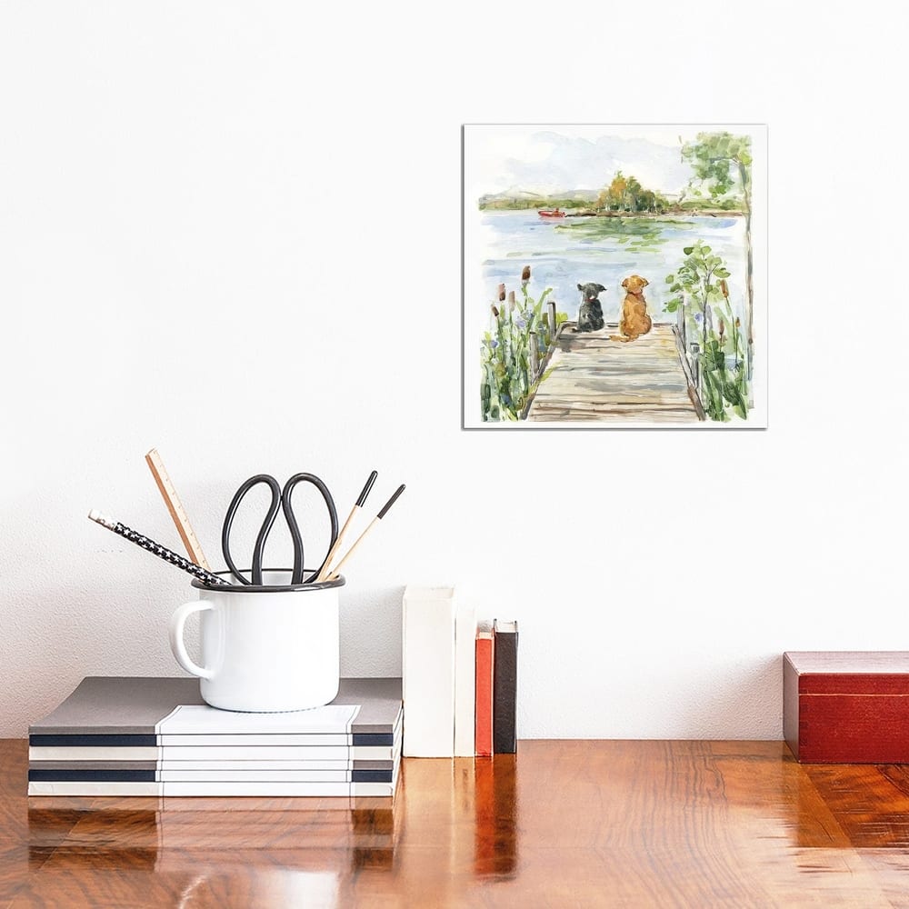 iCanvas "Lake Buddies" by Sally Swatland Canvas Print