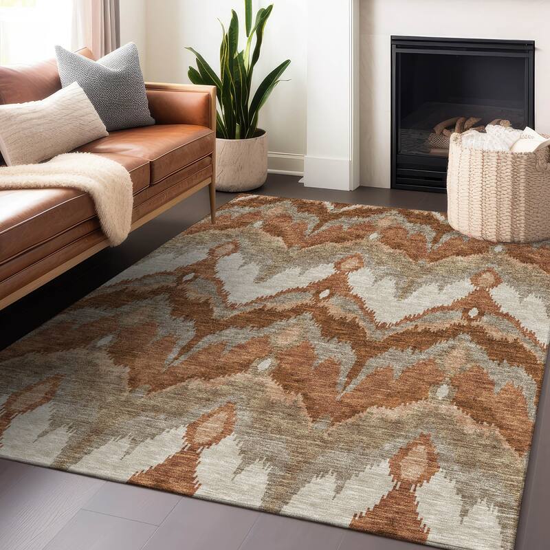Premium Washable Super Soft Modern Ikat Mayfield Rug
