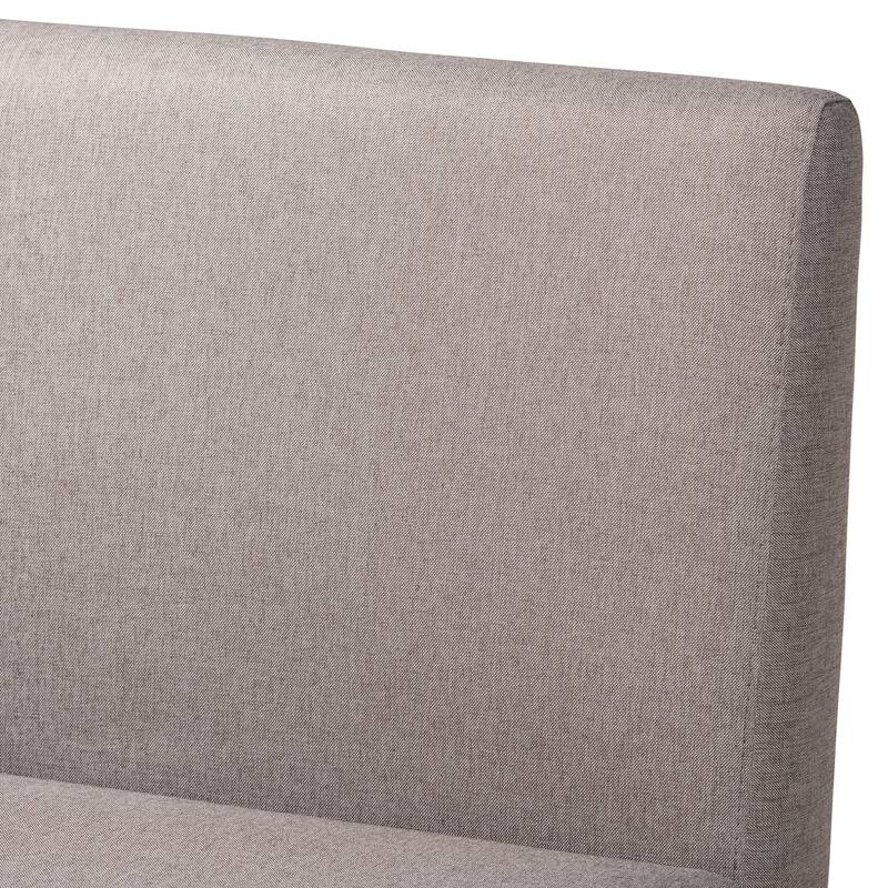 Odessa Grey Fabric and Walnut Finished Wood 5-PC Dining Nook Set