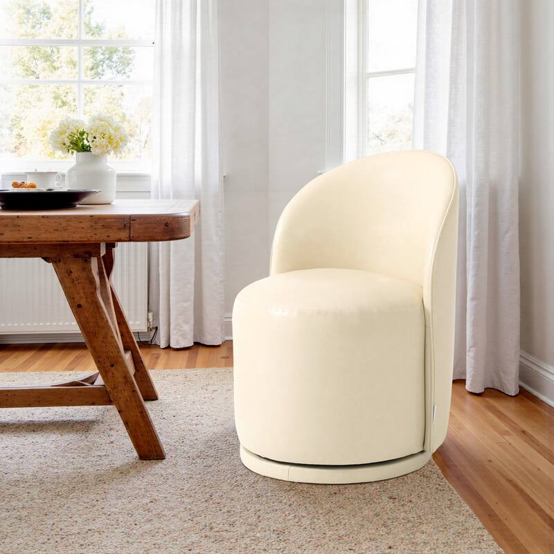 23" W Upholstered Swivel Side Chair for Dining Room, Balcony, Parlour