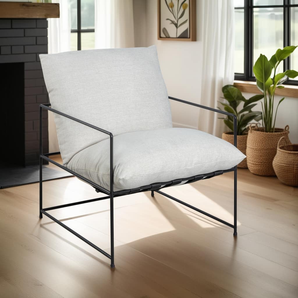 Rogan Modern Industrial Accent Chair