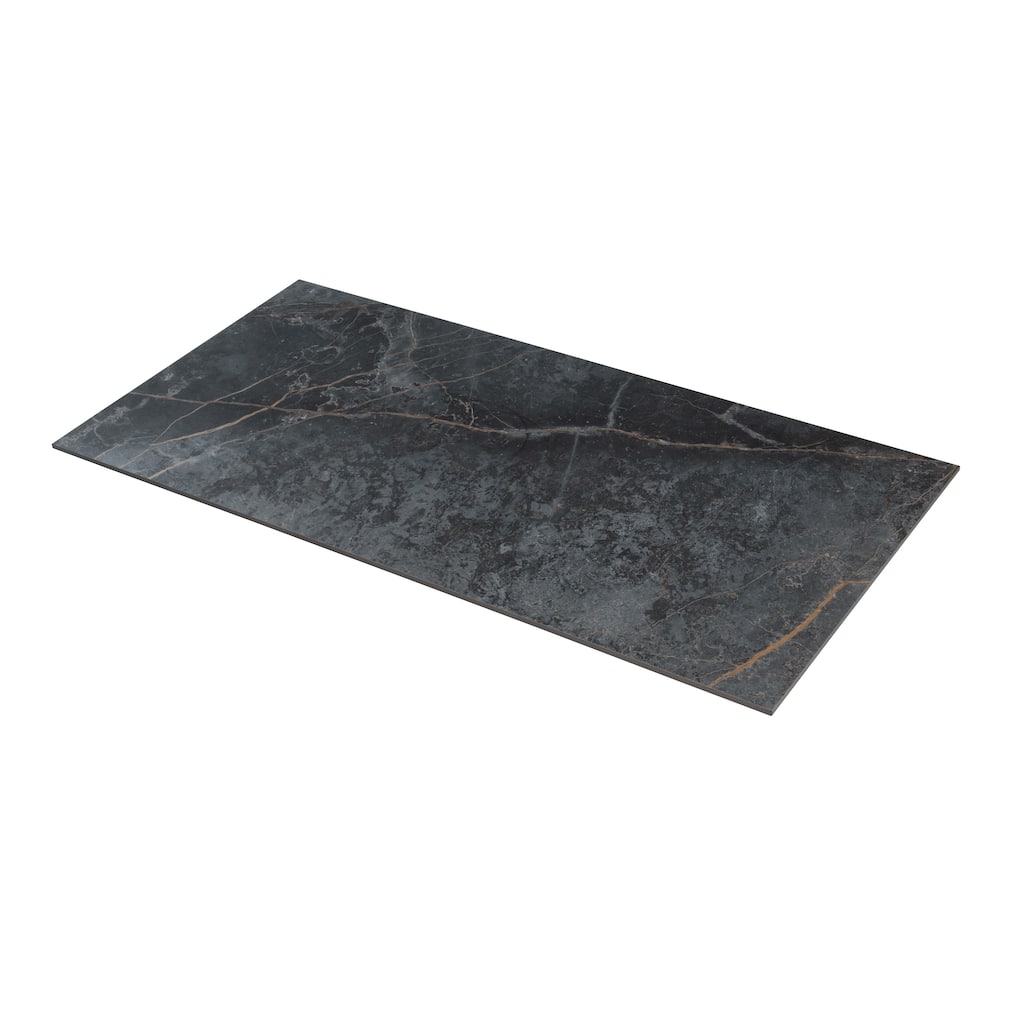 Apollo tile 24" x 48" Pinnacle Matte Charcoal Gray with Fiery Copper Porcelain Tile (15.5 sq ft/case) - 2 Pack