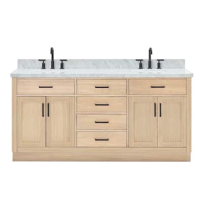 Ariel T073DCWOVO Hepburn 73" Free Standing Double Basin Vanity Set