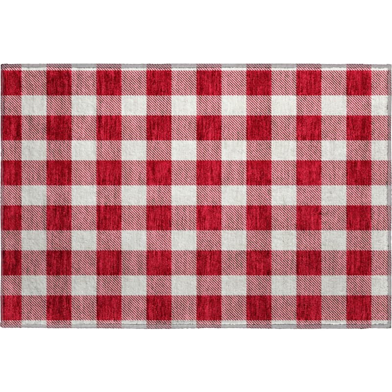Premium Washable Super Soft Plaid Mayfield Rug