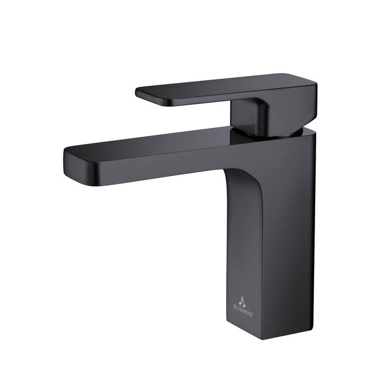 Solid Brass Lead-free Single-handle High Arc Bathroom Faucet - Matte Black
