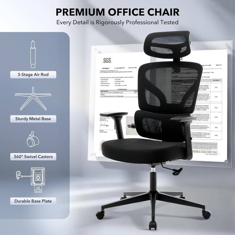 Ergonomic Office High-Back Computer Gaming Chair for Home, Office, Rolling Swivel