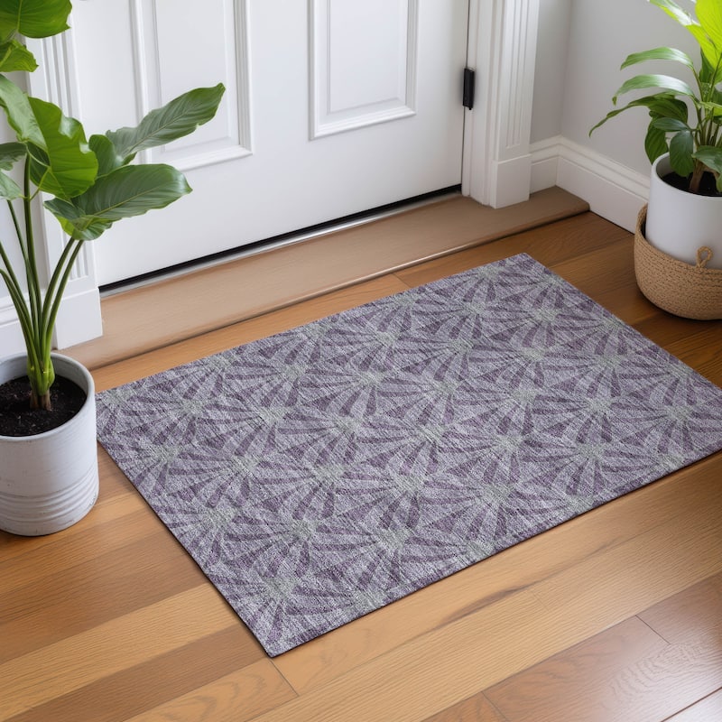 Machine Washable Indoor/ Outdoor Casual Kim Chantille Rug