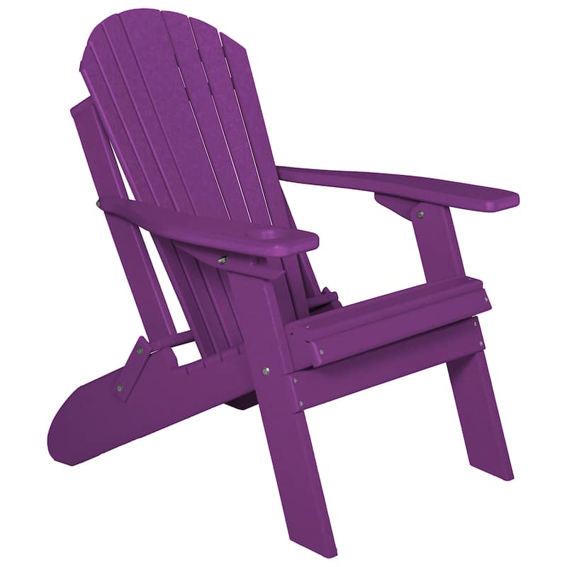 Eagle Collection Poly Folding Adirondack Chair - Bright Purple
