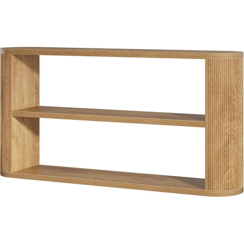 63-Inch Console Table with 3-Tier Open Shelf, Farmhouse Narrow Wooden Behind The Couch for Entryway