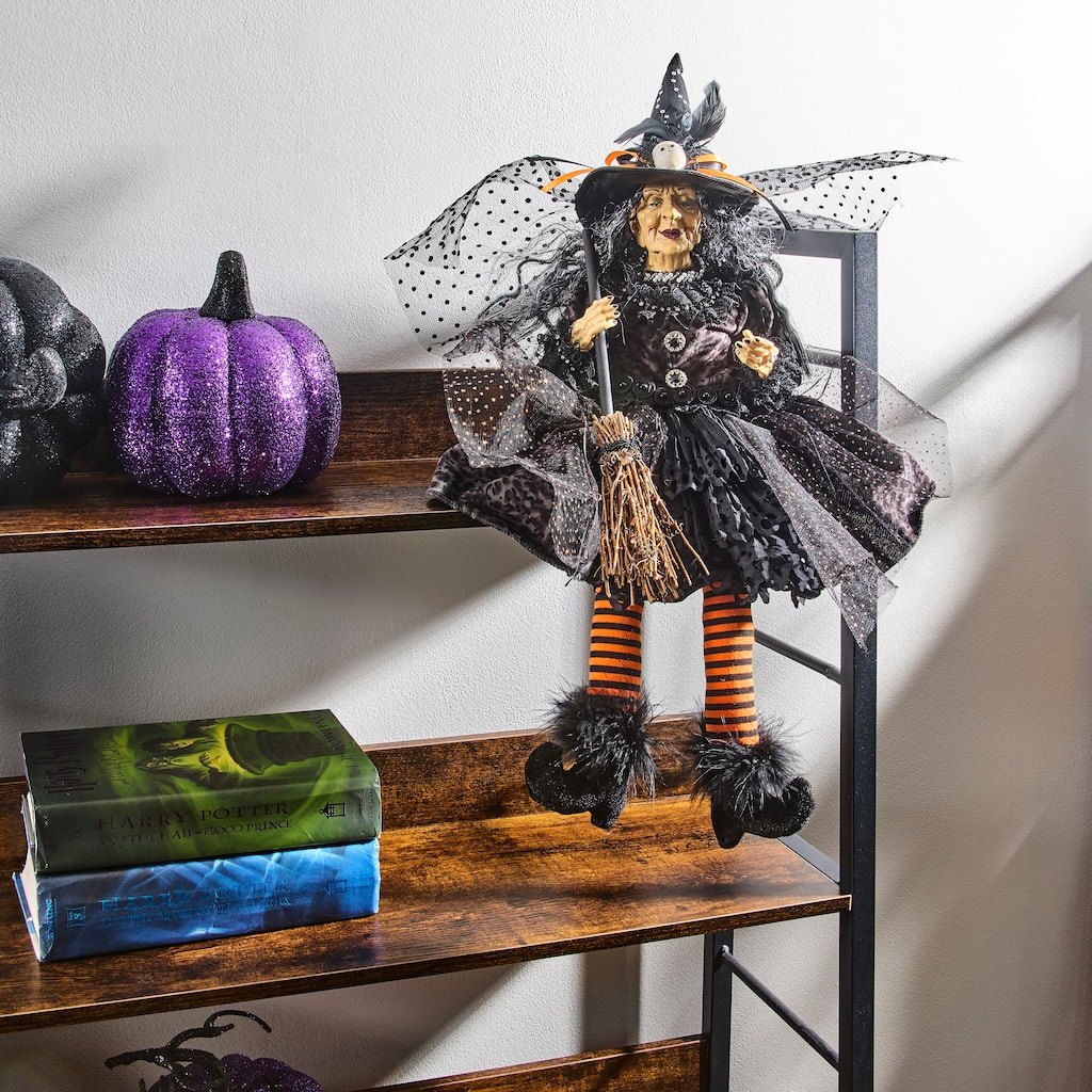 25" Sitting Halloween Witch