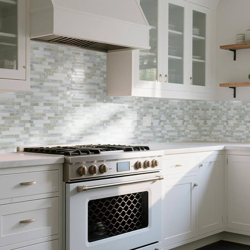 Art3d 10pcs Peel and Stick Backsplash Thickened Tiles, 12''x12'', Cover 10 Sq.Ft. - 11.8"x11.8"