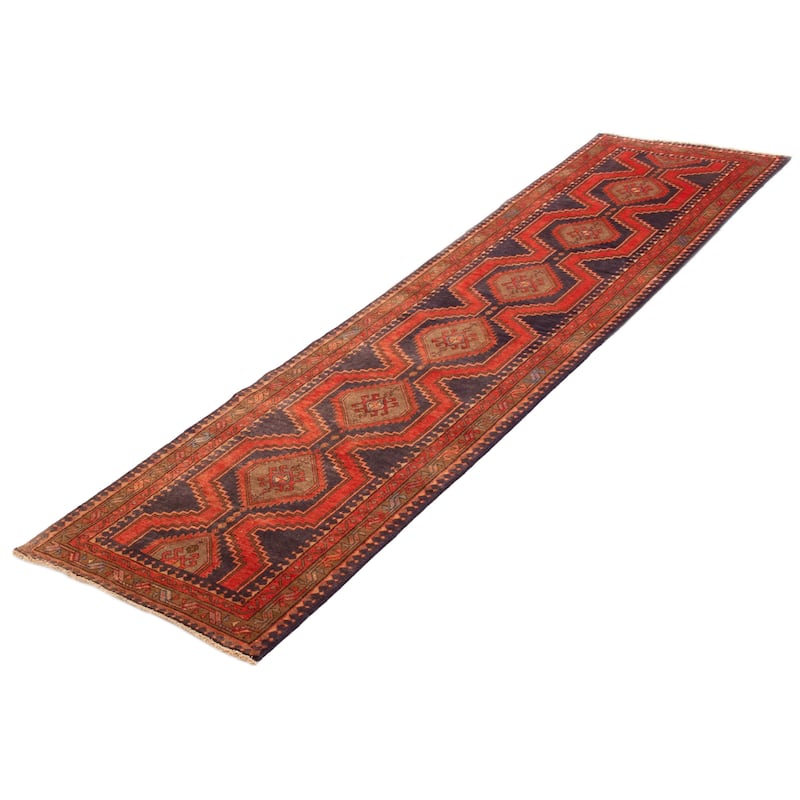 ECARPETGALLERY Hand-knotted Konya Anatolian Red Wool Rug - 3'1 x 12'6