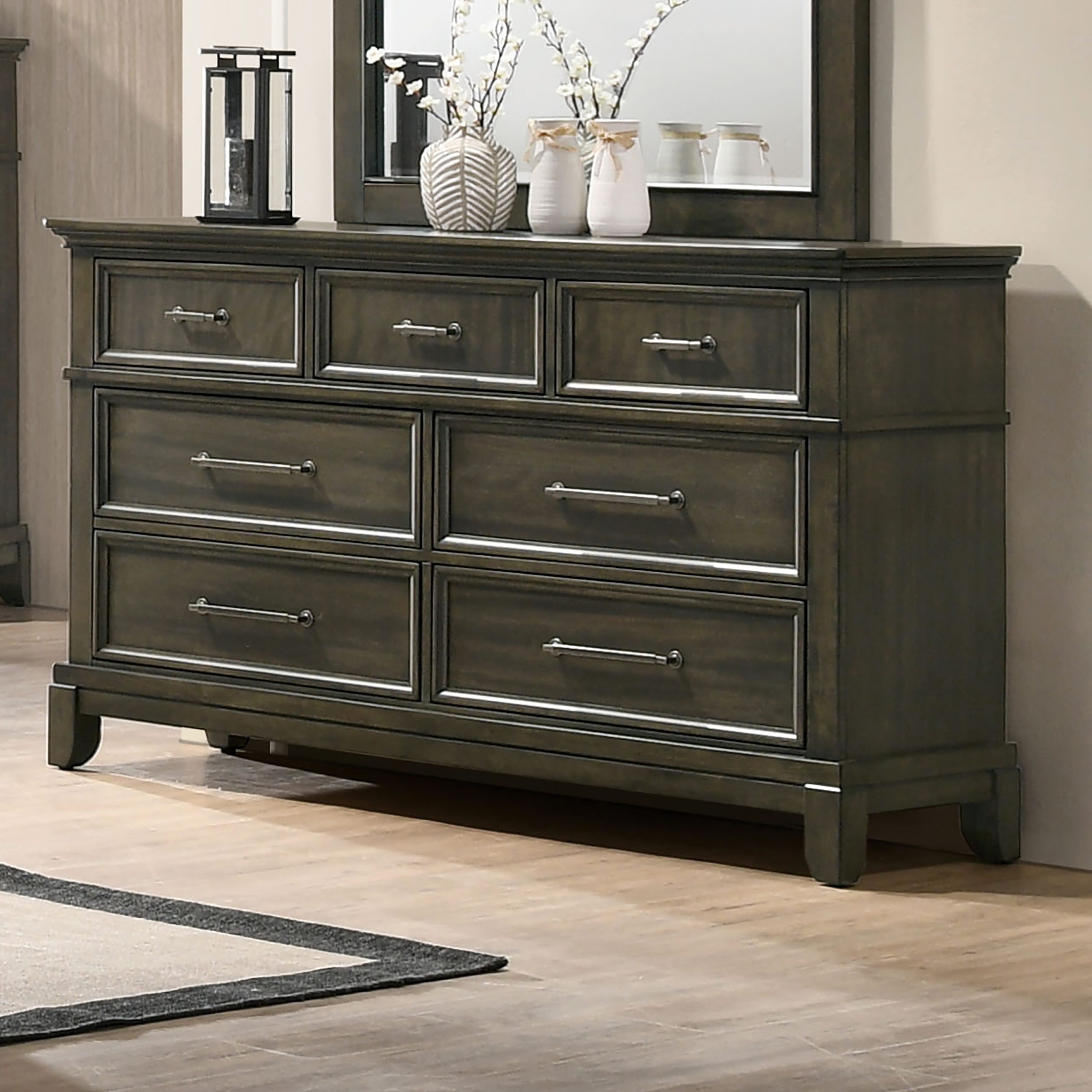 Evva Traditional Grey 7-Drawer Dresser by Furniture of America - Bed Bath &  Beyond - 36679334