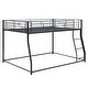 preview thumbnail 8 of 9, Full XL over Queen Metal Floor Bunk Bed, Black