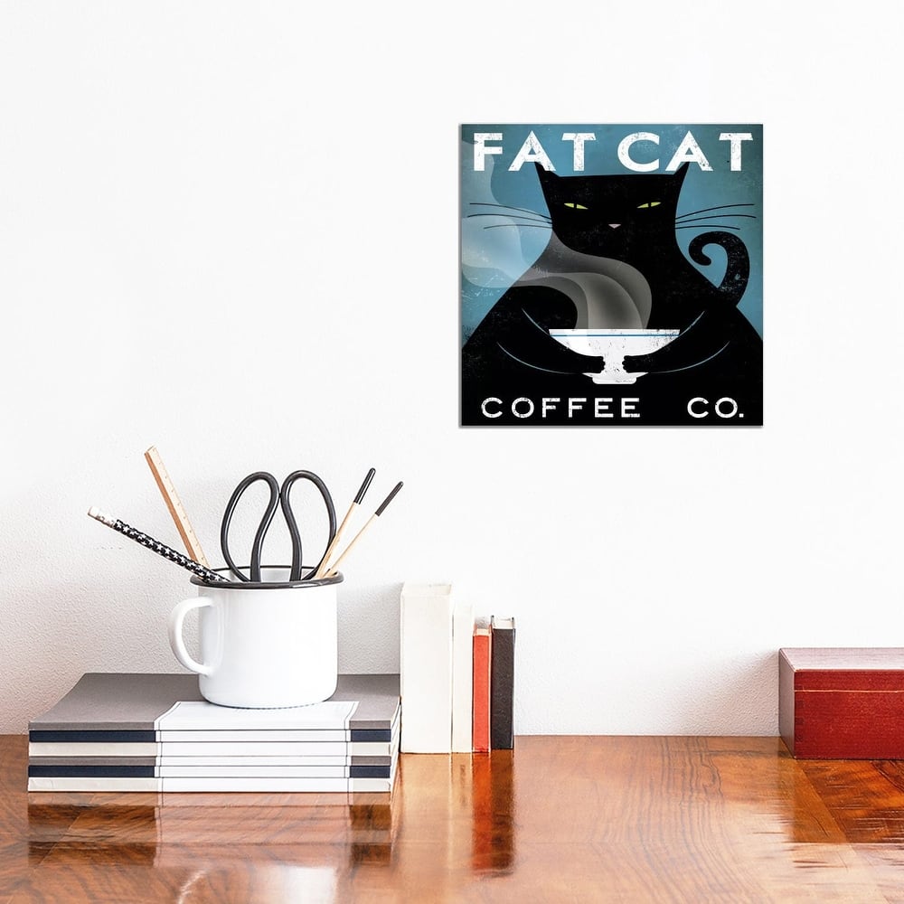 iCanvas "Fat Cat Coffee Co." by Ryan Fowler Canvas Print