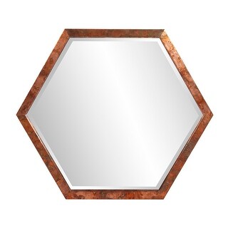 Allan Andrews Felix Wood Framed Wall Mirror - Copper