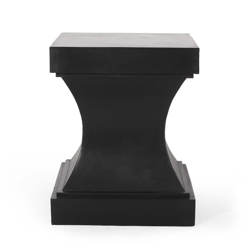 17.25" Modern Squre Side Table with Simple and Clean Pedestal Design for Living Room or Bedroom