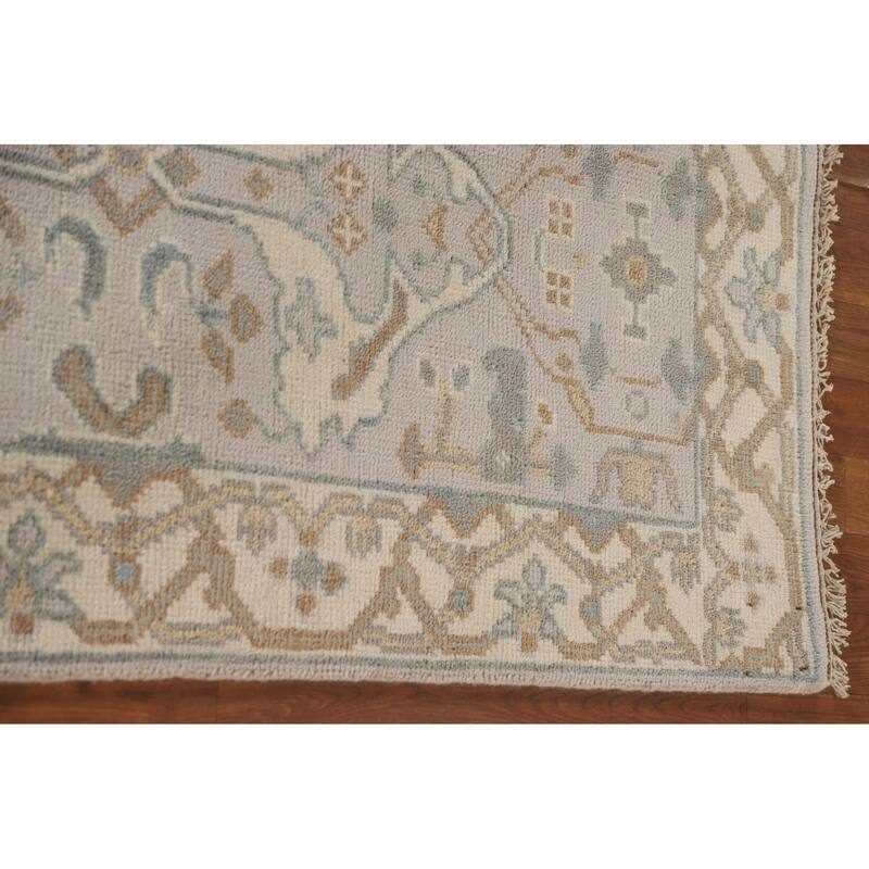 Transitional Oushak Oriental Runner Rug Handmade Wool Carpet - 2'7"x 8'3"