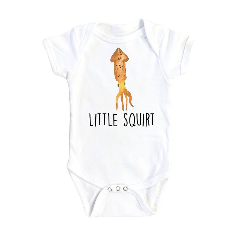Squid Nautical - Baby Boy Girl Clothes Infant Bodysuit Funny Cute Newborn 1B - White - 6-9M