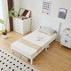 preview thumbnail 13 of 45, Twin Size Solid Wood Platform Bed Frame With Headboard White