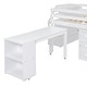 preview thumbnail 14 of 103, Modern Wooden Loft Bed with Retractable Writing Desk and 3 Drawers, Storage Stairs and Shelves