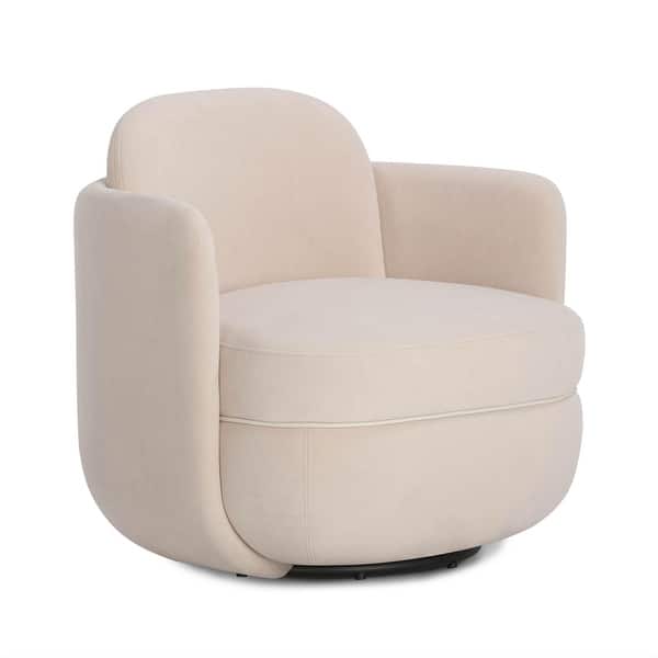 slide 2 of 15, Wolfie Velvet Swivel Chair - 30.8"W x 27.2"D x 29.4"H Light Blush